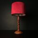 Lampe de table vintage en cuir italien, années 1950