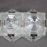 1970s Brutalist Wall Glass Light by Kamenicky Senov, Czechoslovakia