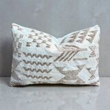 Handmade cushion cover in Berber wool: Moroccan Kilim cushion 60x40.