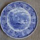Large antique blue faience dish – "Burgenland" model by Villeroy