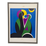 Lithograph "Nativity" by Corrado Cicognani, 1970