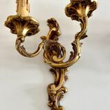 Lot of 2 Double Bronze Wall Lights