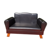 Vintage leather bench, modular