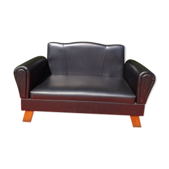 Banquette en cuir vintage modulable