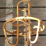 Vintage rattan plant holder