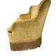 Vintage mustard yellow two-seater sofa with fringe