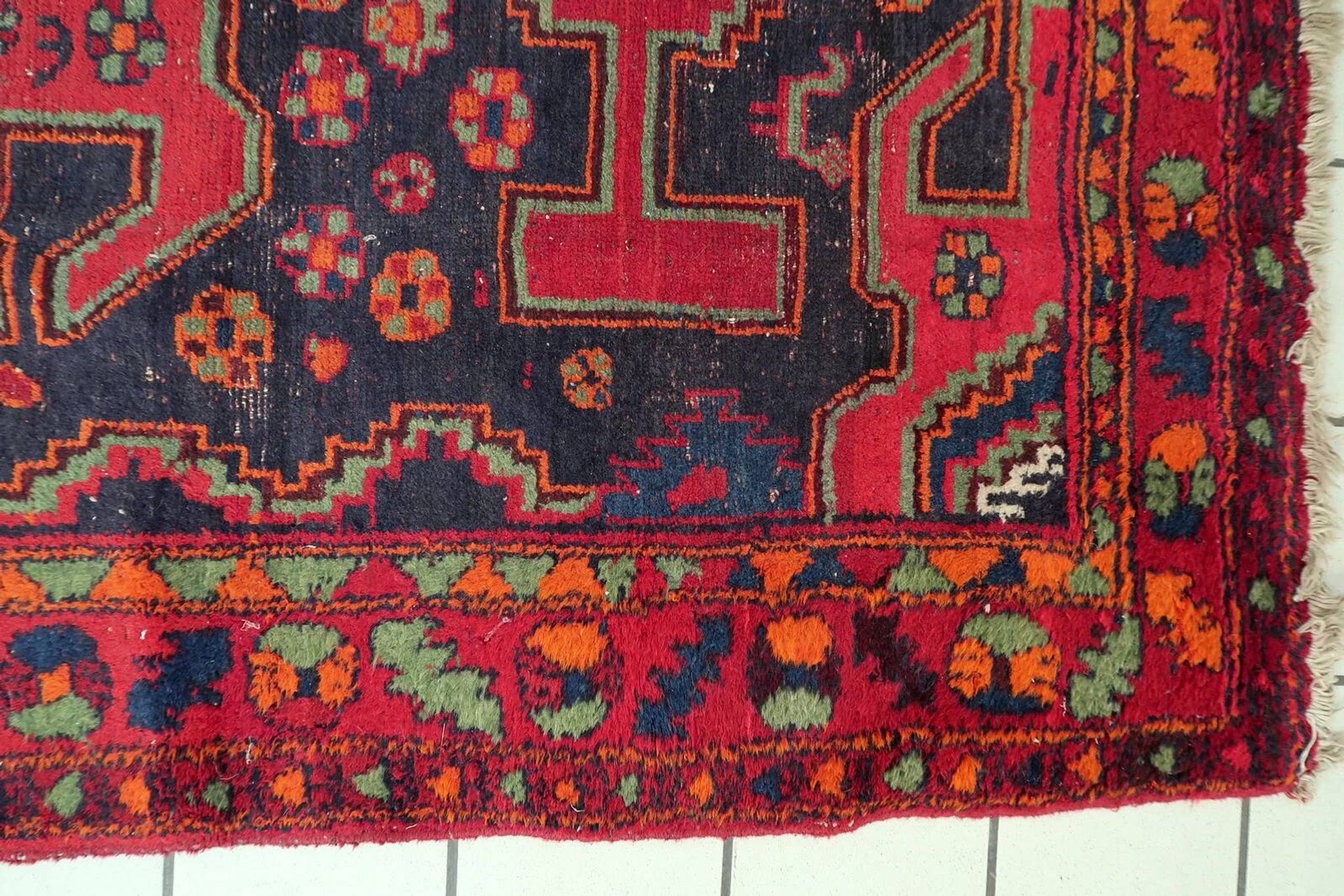 Tapis persan Hamadan antique des années 1930 160 cm x 241 cm
