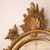 Mirror with wooden glazing beads, gold, 19th century, Italy