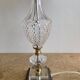 Lampe a poser ancienne en laiton et verre