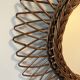 Joli miroir soleil en rotin vintage – tressage à boucle