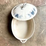 Sarreguemines tureen in iron clay, “Aida” service