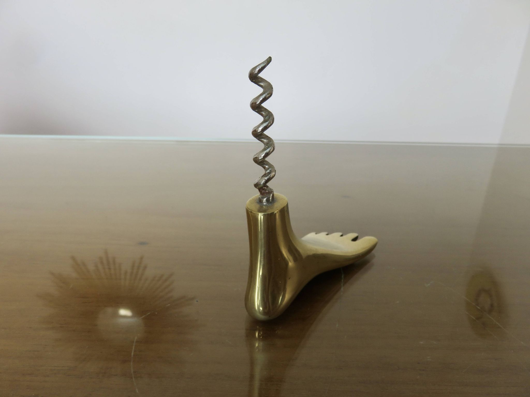 Carl Aubock, signed, necessary bar in gilded brass, Austria, 1950