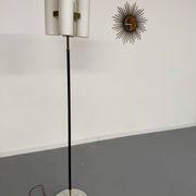 Vintage 1960s Arlus France brass four-light lamp post.