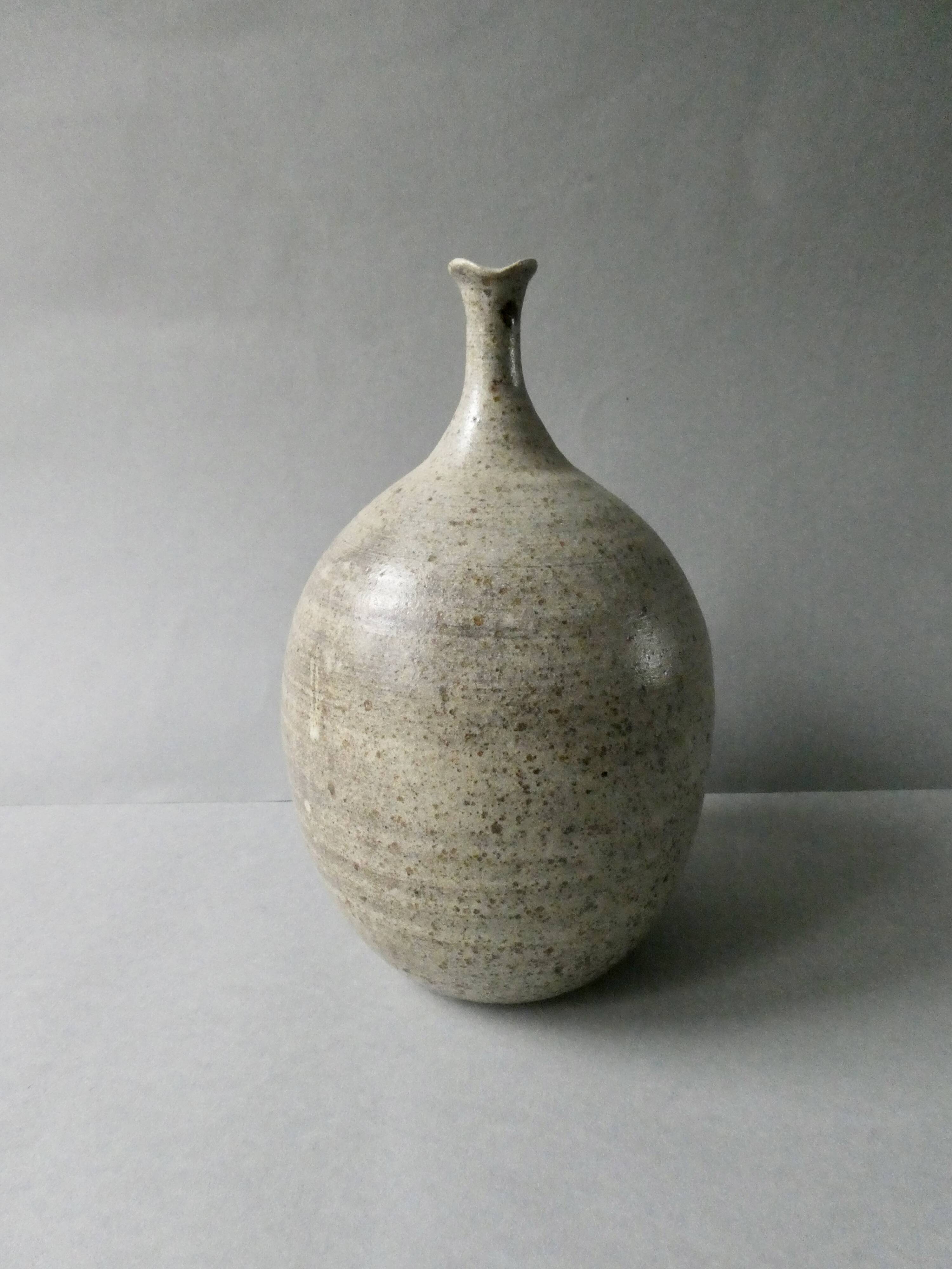 Stoneware pitcher vase with a very thin neck, circa 1970