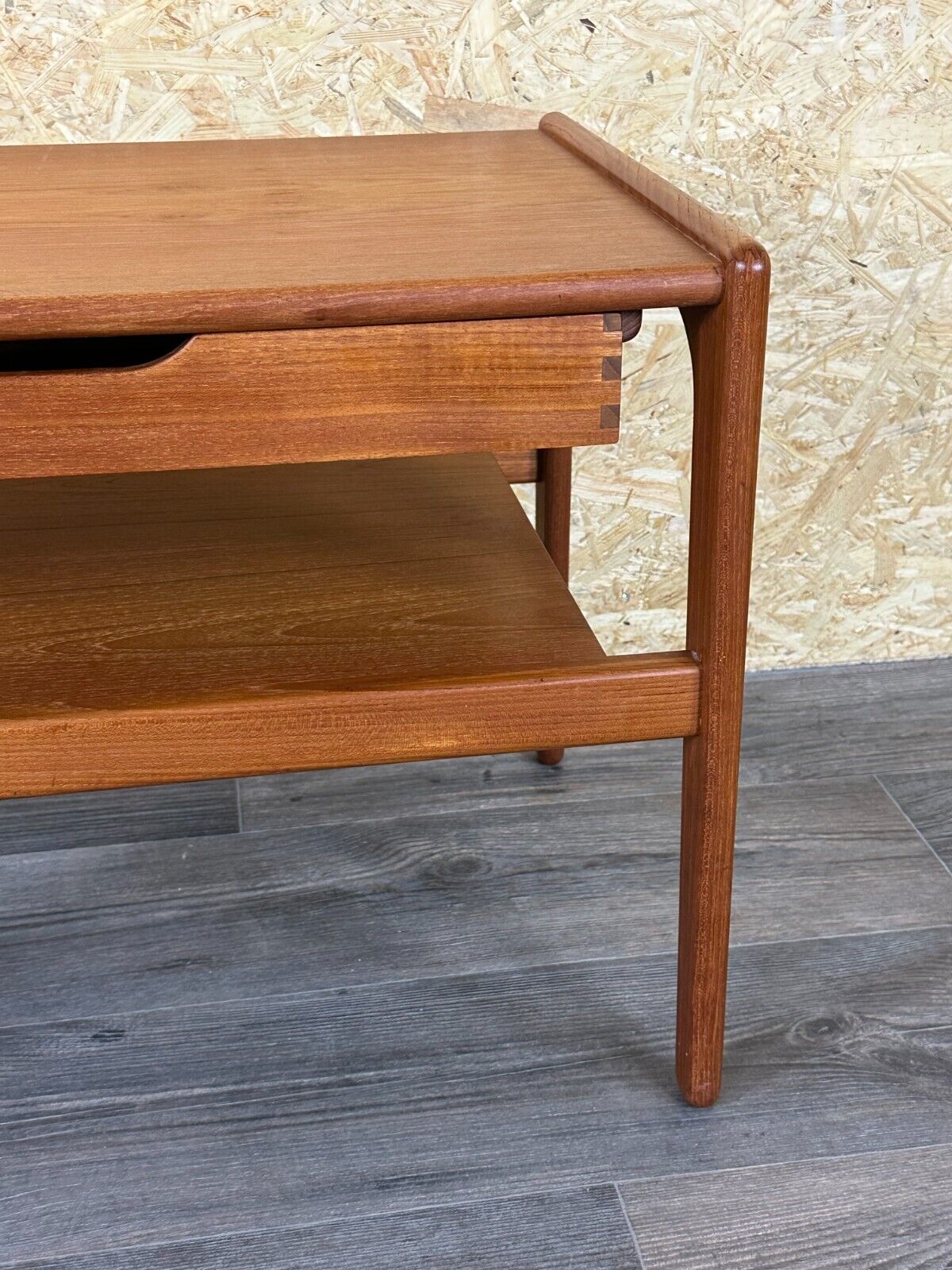60s 70s teak side table with drawer Arne Wahl Iversen Denmark