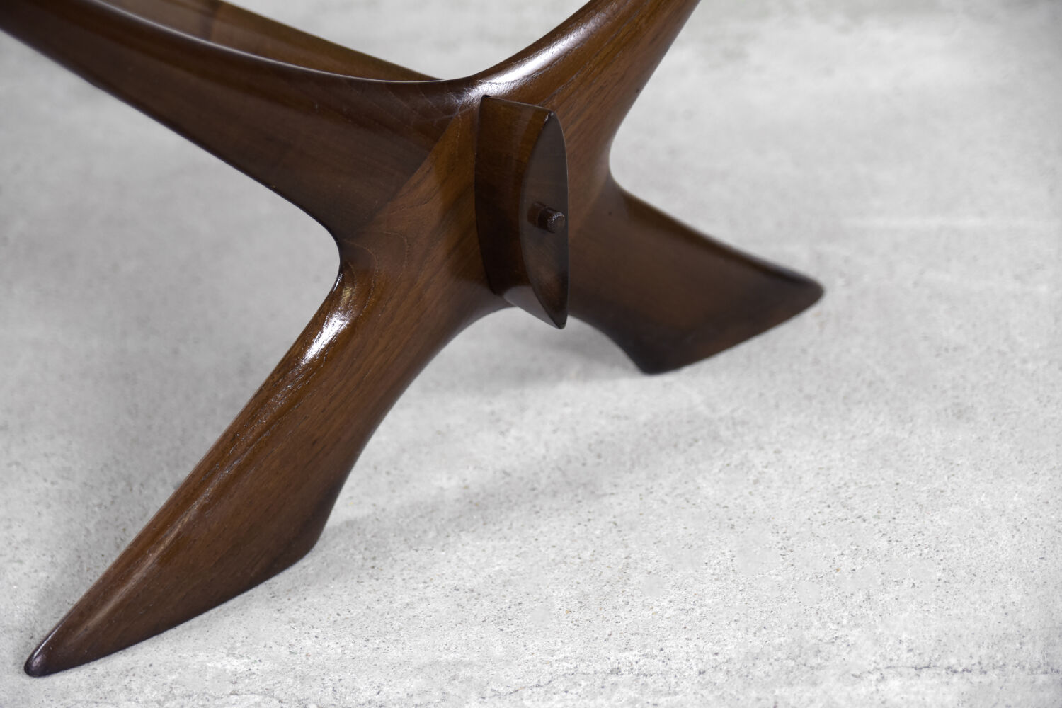 Mid-Century Modern Scandinavian Walnut Condor Coffee Table from  Örebro Glass, 1960s
