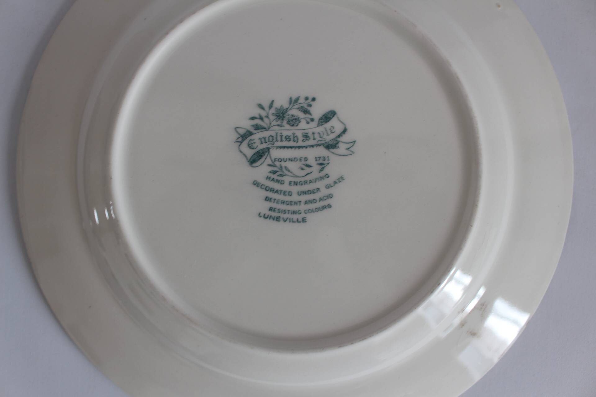 English Style Dessert Plates, Lunéville