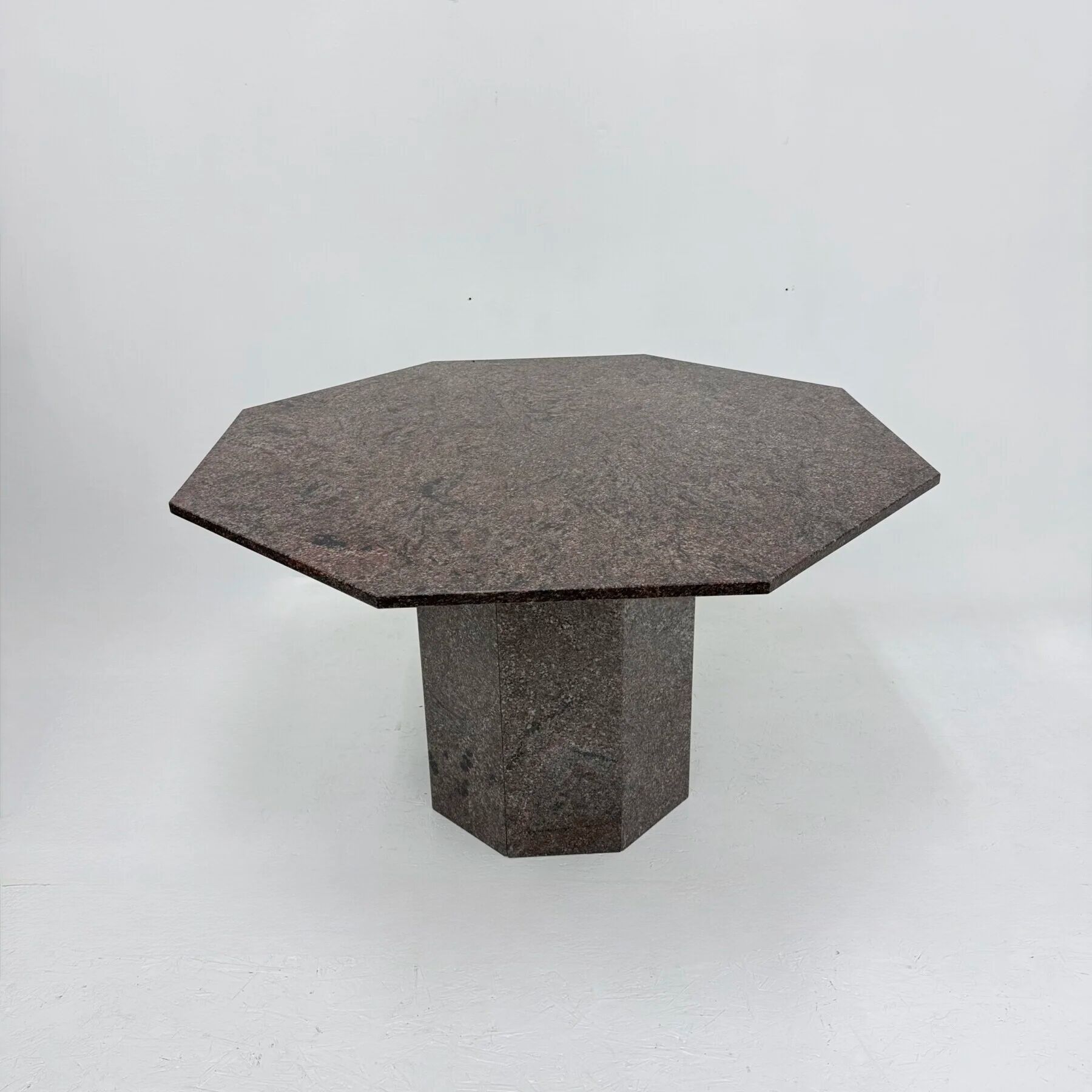 Mid-century octagonal granite dining table, 1980s