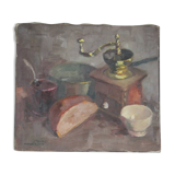 Nature morte au petit déjeuner tableau hst45 x 50