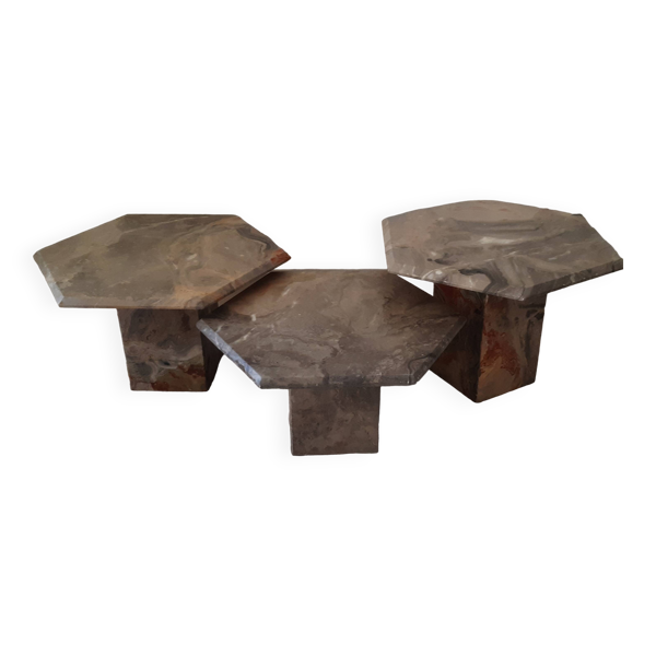 tables gigognes marbre