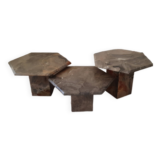 tables gigognes marbre