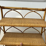 Vintage rattan shelf