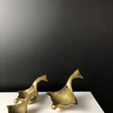 Suite de cendriers « cygnes » en bronze