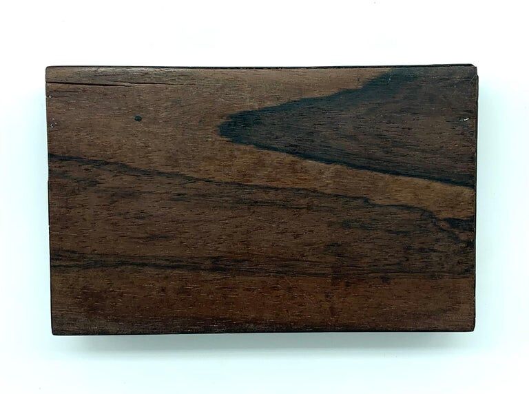 Card box in rosewood marquetry mid 19th century