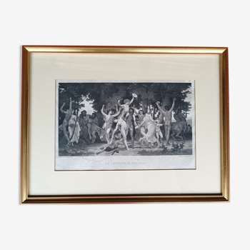 Antique print Bacchus