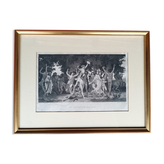 Antique print Bacchus