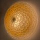 Venetian murano glass flushmount light, 1970s