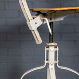 Bienaise industrial work stool No. 204, France 1950s
