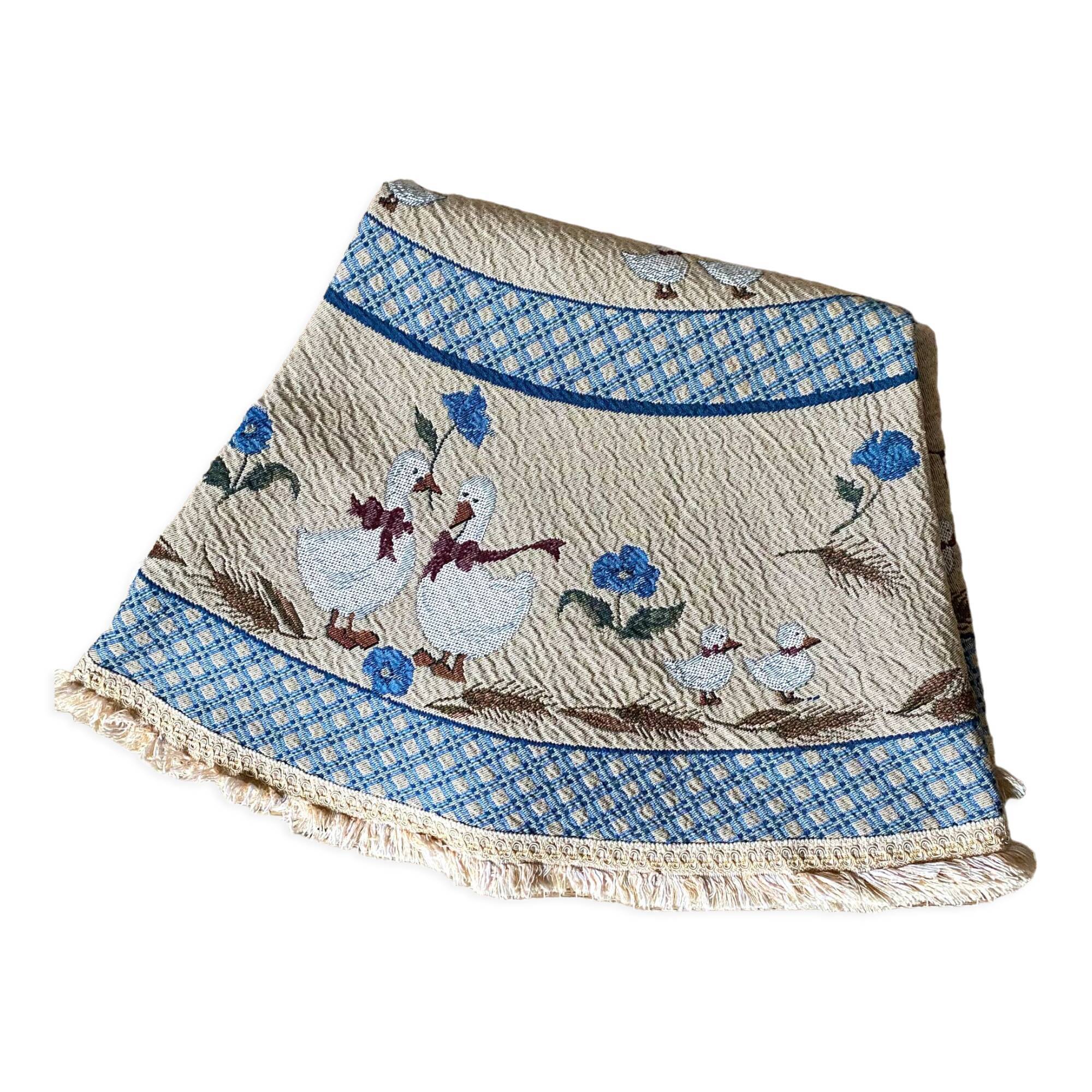 Round tablecloth flowers and geese 170 cm