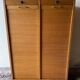 Vintage 70s double curtain filing cabinet