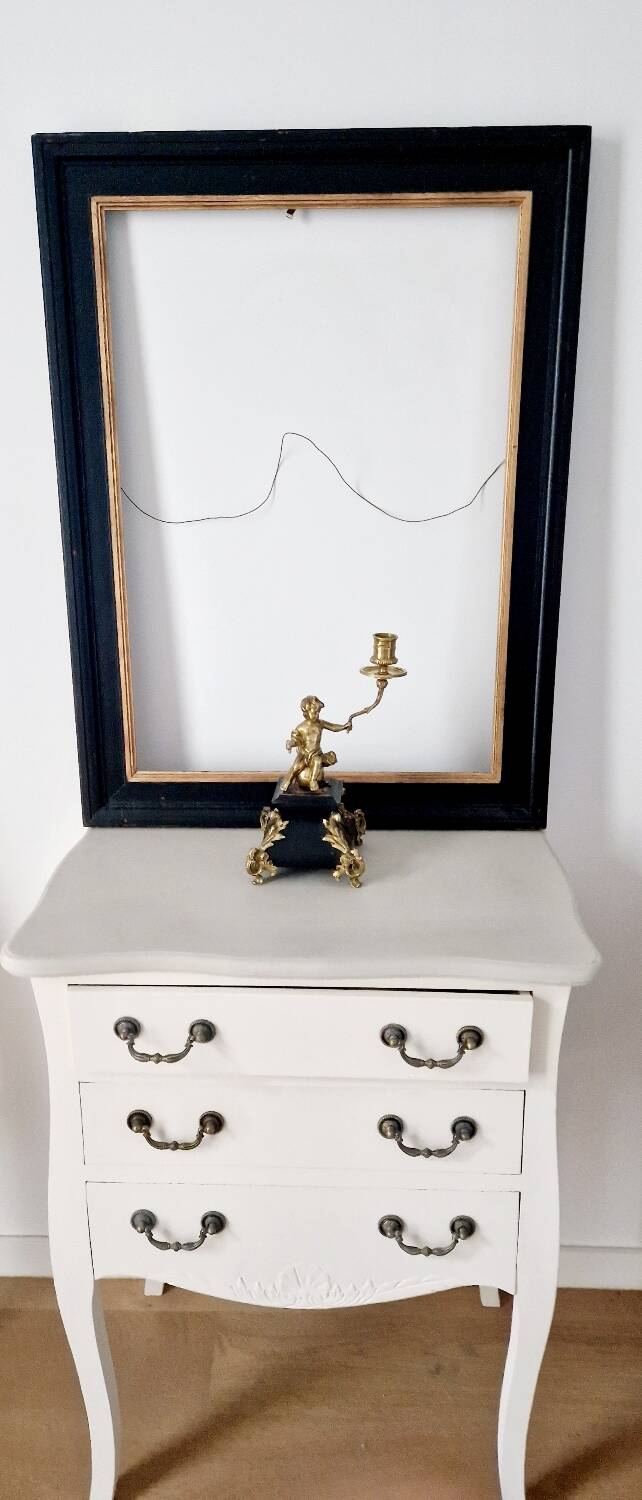 Chandelier laiton et bois style Napoléon III