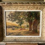 Pair of Impressionist Oil Paintings of Vintage and Antique Landscapes