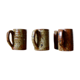 Set de 6 tasses en grès pyrité des années 60 /70