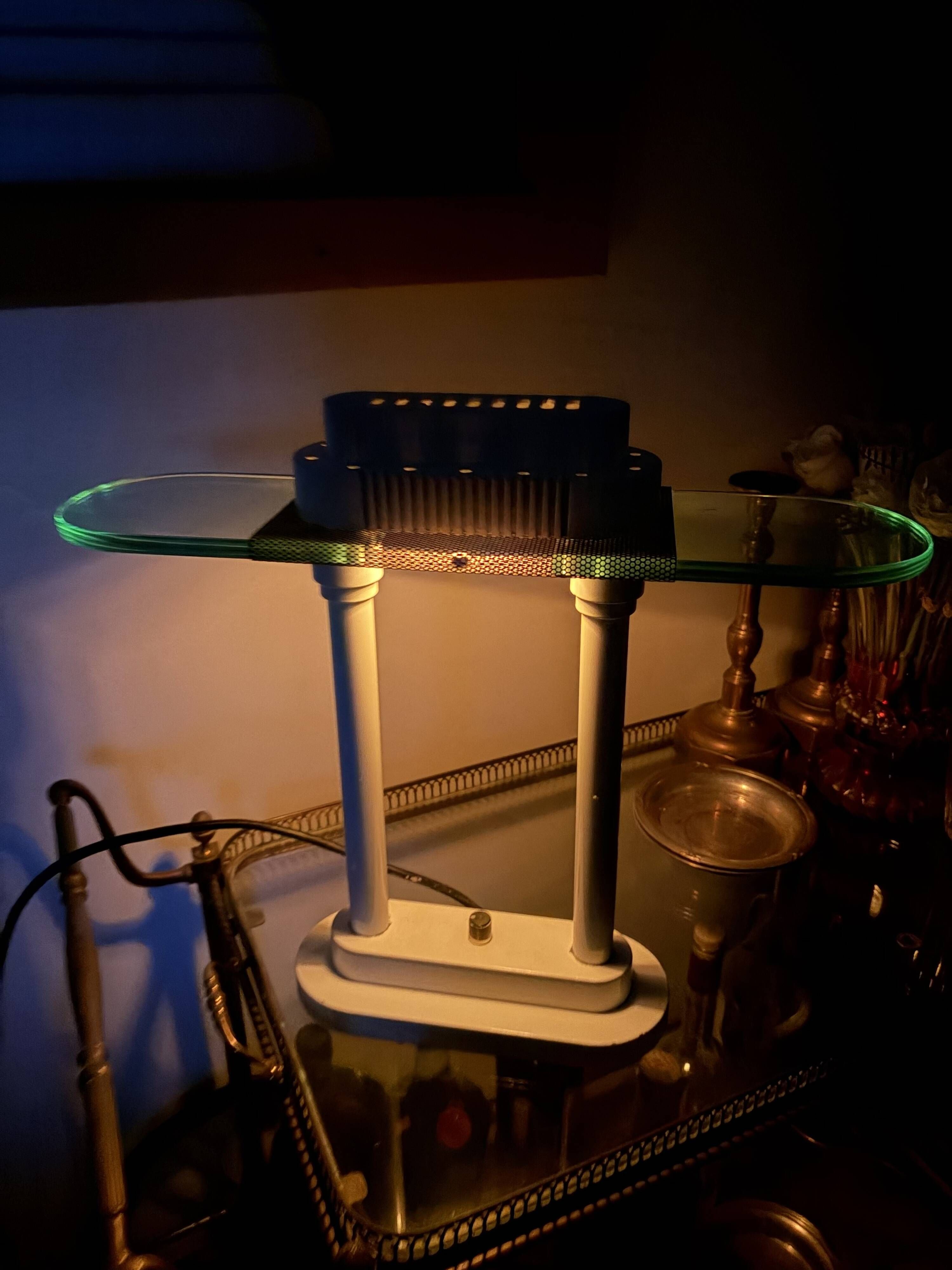 Vintage table lamp by Robert Sonneman – Memphis style – with dimmer.