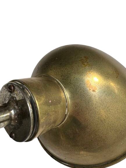 Pair of exterior or interior wall lights in gilded metal, 60s/80s