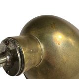 Pair of exterior or interior wall lights in gilded metal, 60s/80s