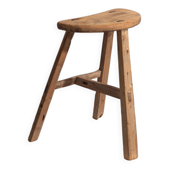 Ancien tabouret oriental de style primitif (c.1920) #2