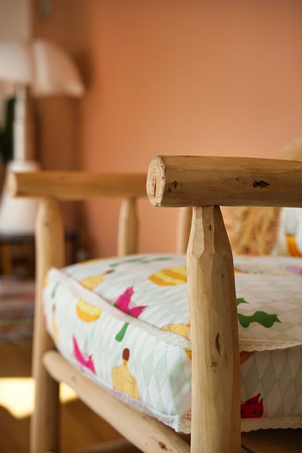 Fauteuil 50's en Kilim