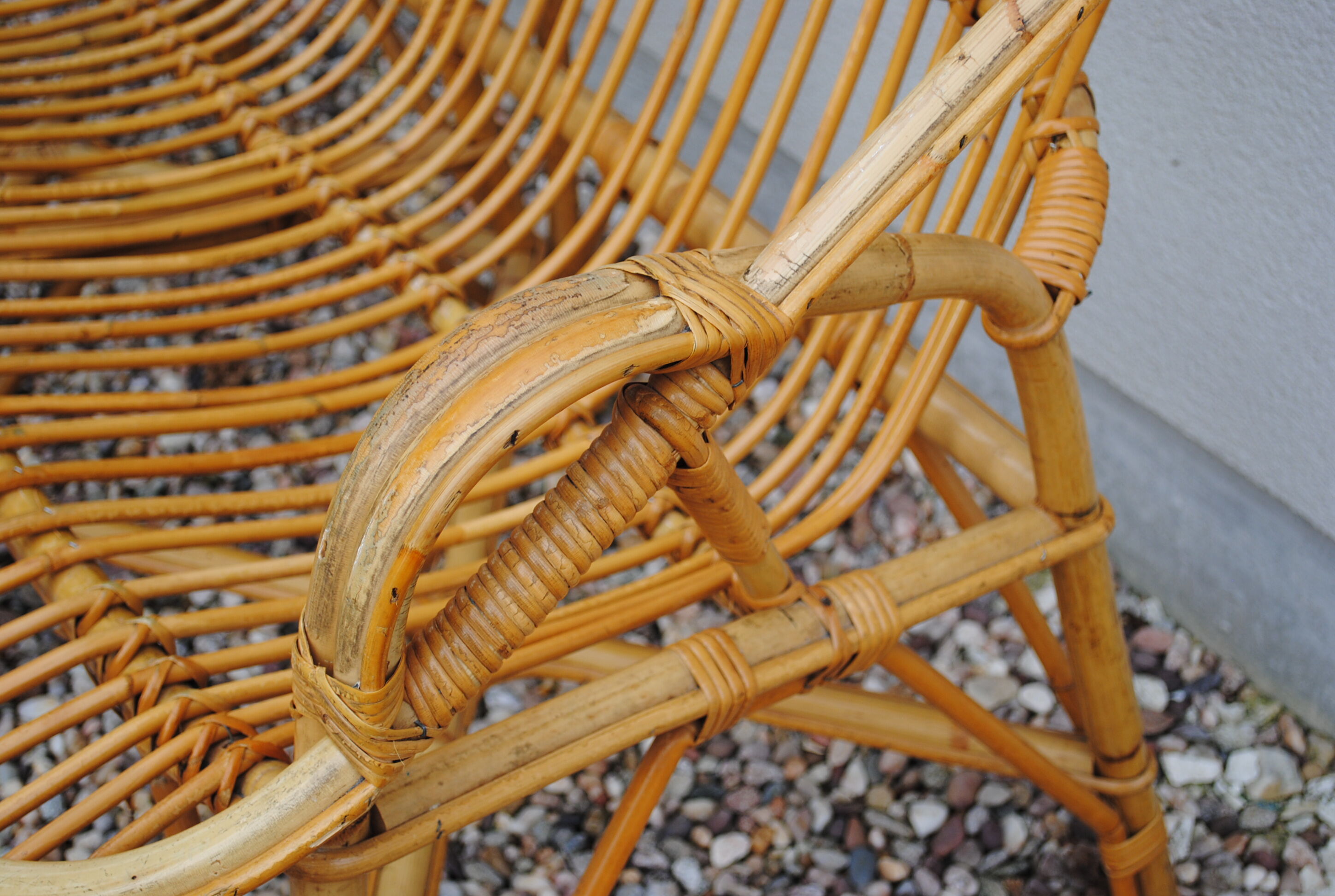 Seat rattan 60s vintage