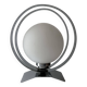 Lampe de table vintage, chrome et opaline, France 1970