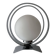 Lampe de table vintage, chrome et opaline, France 1970