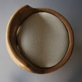 Organic Sculptural hand-crafted palm wood Side Chair, 1970s