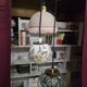 Suspension cascade triple globes anciens verre et opaline