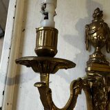 Brass wall sconce – goat head decoration – Louis XVI Empire style –