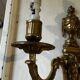 Brass wall sconce – goat head decoration – Louis XVI Empire style –