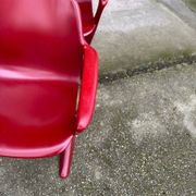 Set of 6 Bordeaux Kangourou chairs in plastic by Ernst Moeckl (1968) — sculptural design